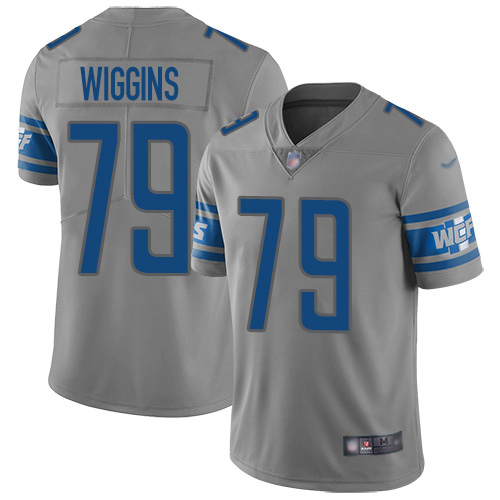 Nike Lions #79 Kenny Wiggins Gray Youth Stitched NFL Limited Inverted Legend Jersey